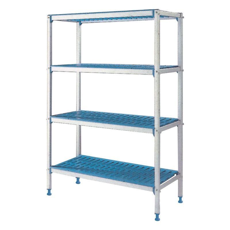 Rayonnage linéaire en aluminium anodisé GN 4 niveaux "Modular Rack "