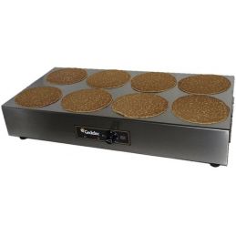 Crêpière rectangulaire 40x80cm confort avec des crêpes qui cuisent