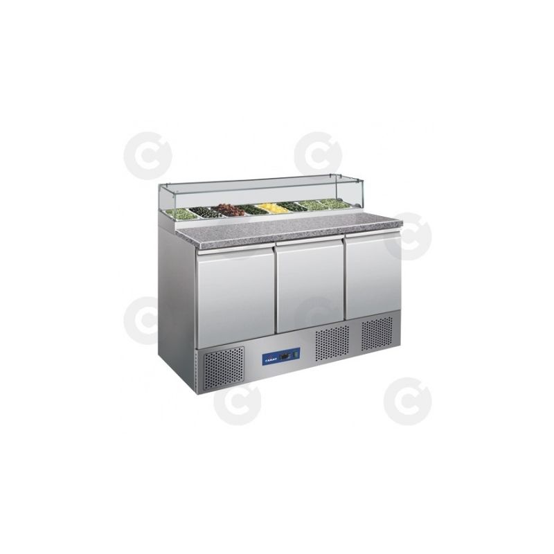 Saladette pizza vitrée 3 portes