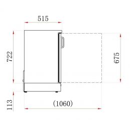 Arrière-bar réfrigéré 1 porte vitrée Battante (C1B.X), afi