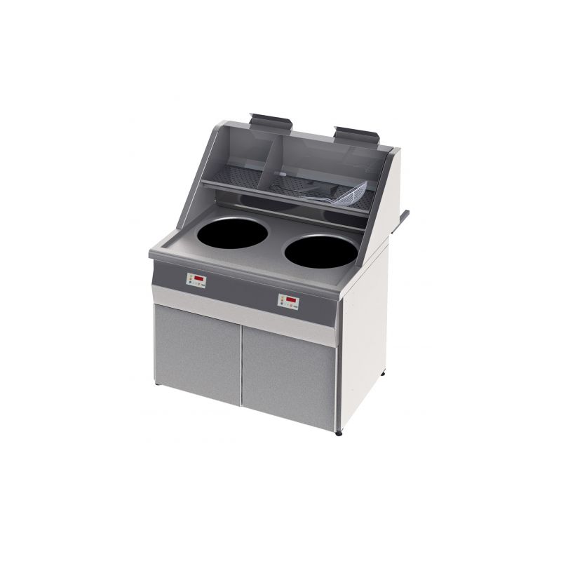 Friteuse Santana - 2 Cuves Rondes Gaz Propane - Sofinor