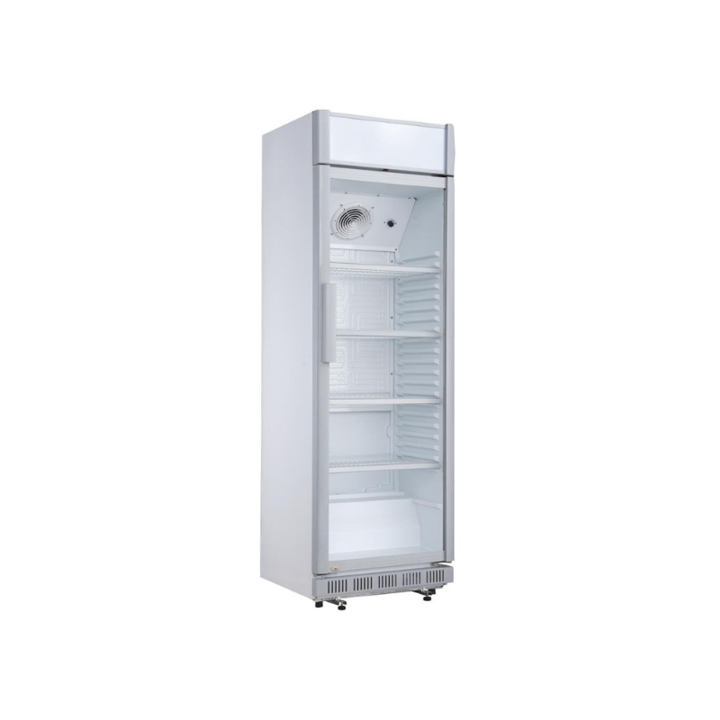 Armoire Réfrigérée 1 Porte Vitrée avec Caisson Lumineux, 346L - Polar