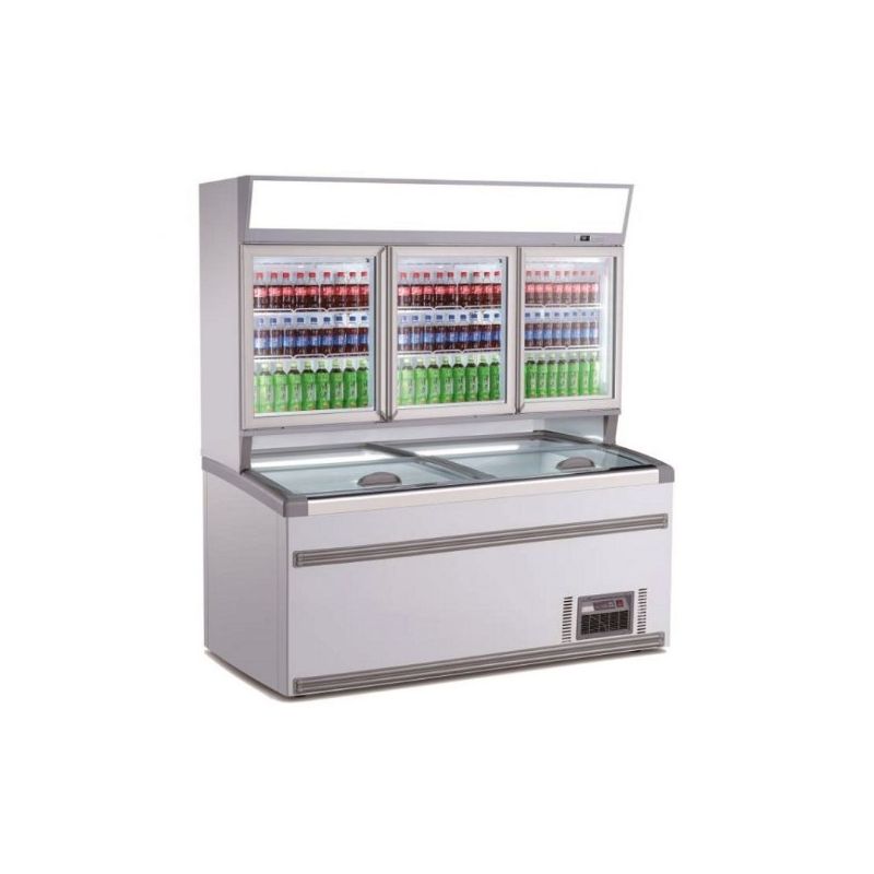 Chambre murale frigorifique blanc 3 portes en verre