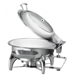 Chafing Dish inox rond à hublot 6 L ATOSA
