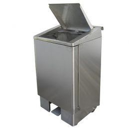 Poubelle en inox avec...