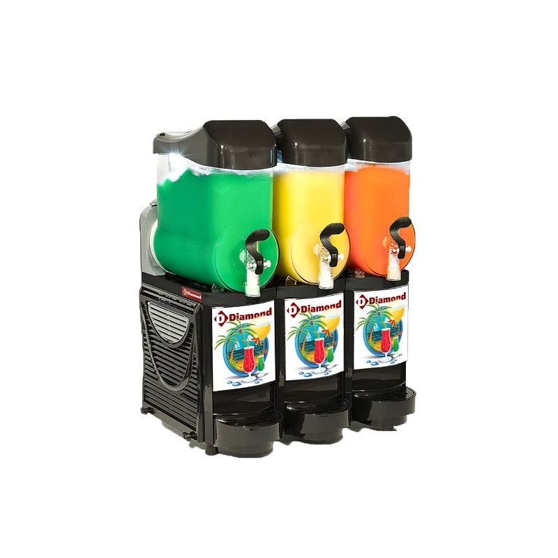 Machine-Distributeur Granita & Sorbet 3x10 L (Black) - Diamond Europe (Réf. FABY-3/CB-R2)