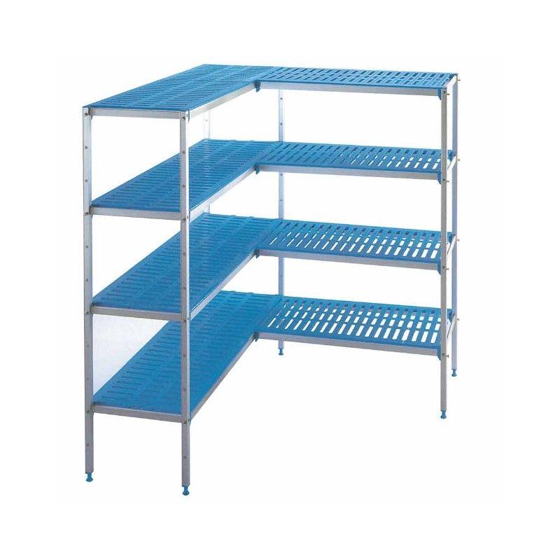 Kit rayonnage en aluminium pour C2310/N, prof. 400 mm en "L" 4 niveaux "MaxiCold"