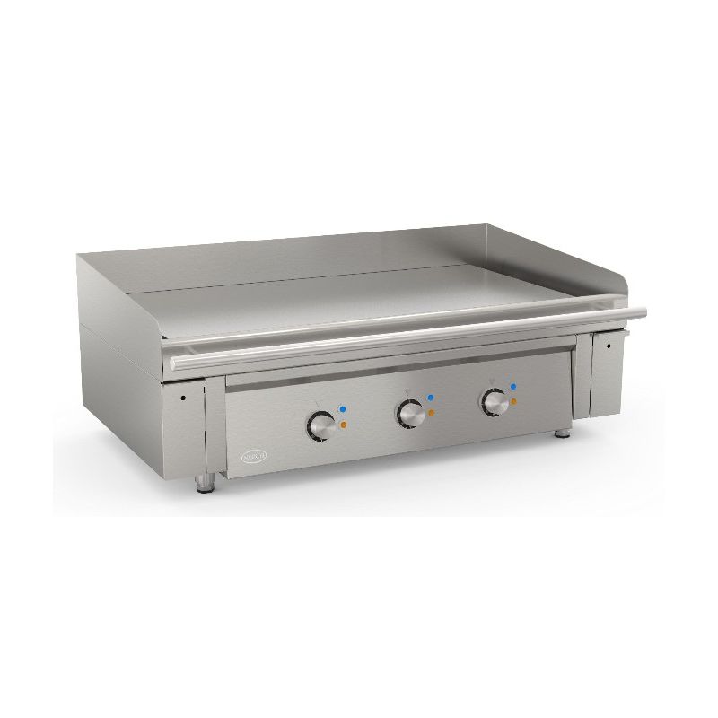 Plaque électrique au chrome avec zone rainurée