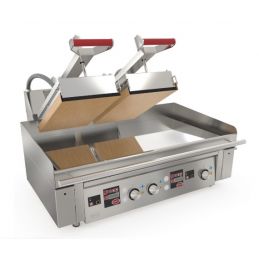 Plaque Électrique au Chrome 3 Zones avec Presse Intégrée - Mirror