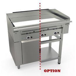 Plaque à Gaz en Chrome dur, 1/2 Rainurée, Mirror