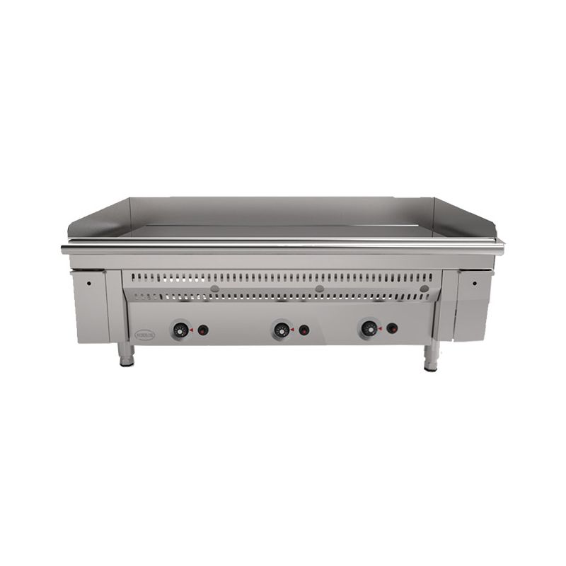 Plaque à Gaz en Chrome dur, avec 1 Zone Rainurée, Mirror