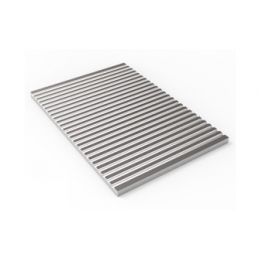 Plaque de Cuisson à Gaz en Chrome dur, Rainuree, Mirror