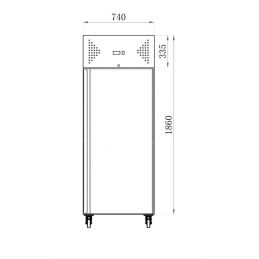 Armoire réfrigérée négative 1 porte pleine 650 L - Inox (AA7PN)