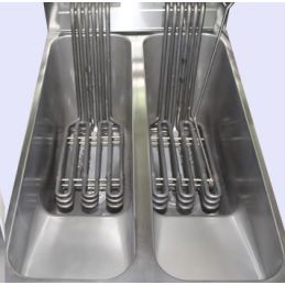 Friteuse programmable double cuve, auto levage paniers, MIRROR
