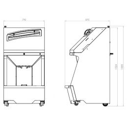 schéma de la Trancheuse à Baguettes Self-service - JAC - BAGOBAG