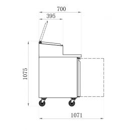MEUBLES DE PRÉPARATIONS série star extérieurs et intérieurs inox évaporateur traité (AAS37PP)