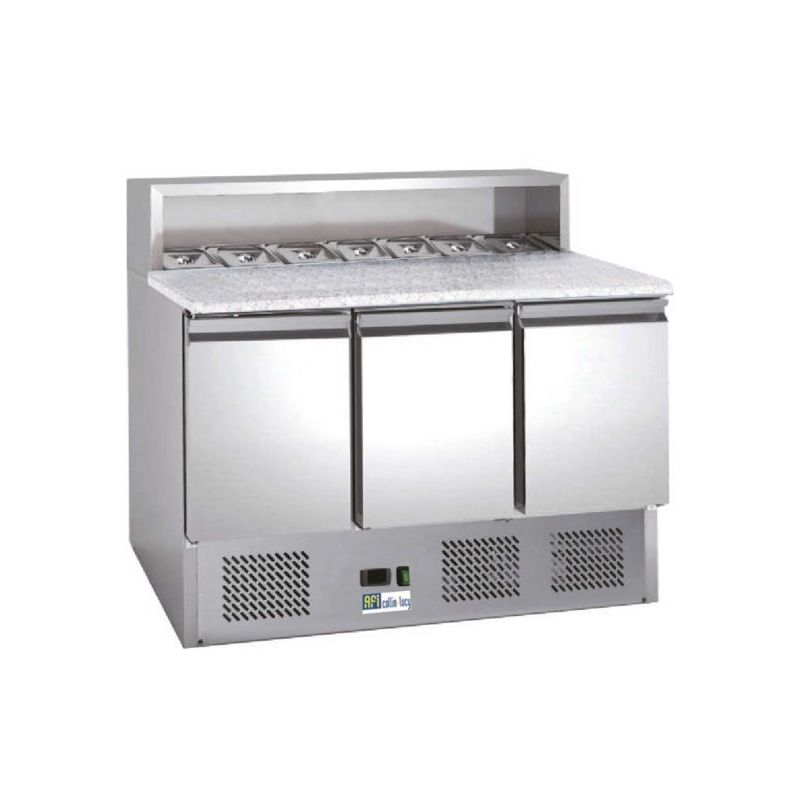 MEUBLES PIZZAS RÉFRIGÉRÉS « ECO » série star extérieurs et intérieurs inox (AAPS903)