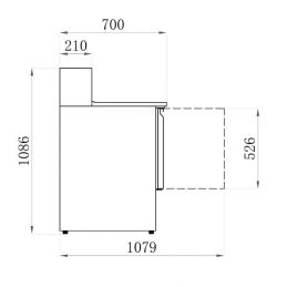 MEUBLES PIZZAS RÉFRIGÉRÉS « ECO » série star extérieurs et intérieurs inox (AAPS903)