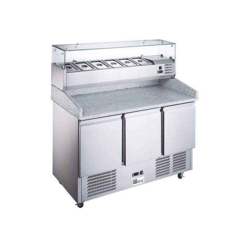 MEUBLES PIZZAS RÉFRIGÉRÉS « ECO » série star extérieurs et intérieurs inox (AAPS903PZ)