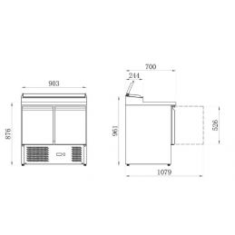 SALADETTES série star avec portes extérieurs et intérieurs inox (AAPS200)