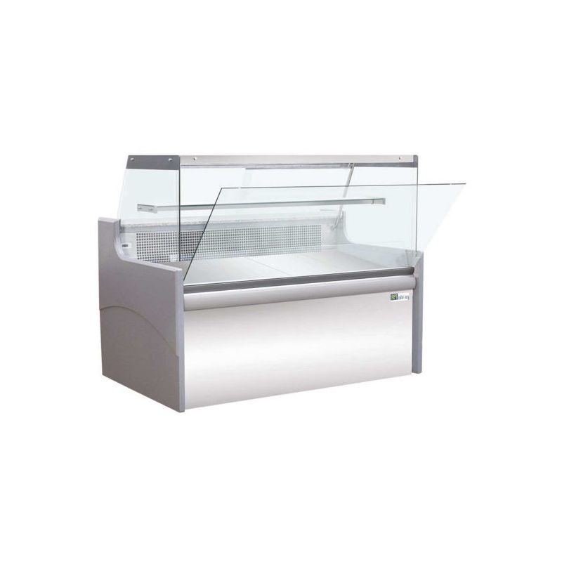 Comptoir d'exposition vitré droit 840 L avec 3 portes - L. 2590 - Gris (VSA2500D.V1G)