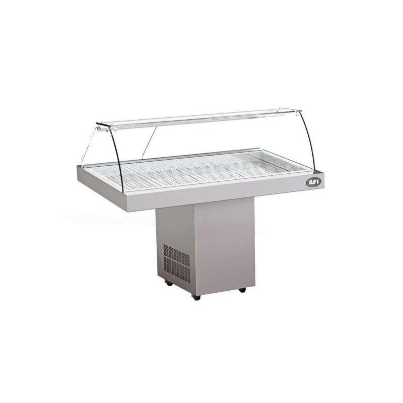 Vitrine réfrigérée à poissons L. 940 mm avec plan d'exposition de 816 x 602 mm (VP-099-K)