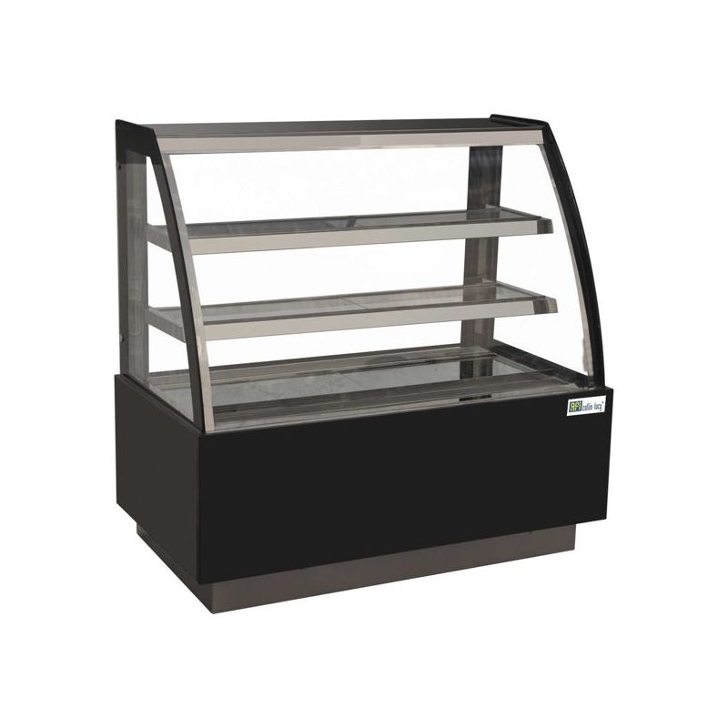 Vitrine pâtissière 450 L - Vitrage bombé 2 étagères - L. 1200 mm (OASIS50)