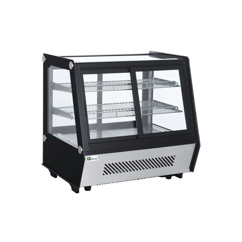 Vitrine réfrigérée à poser service avant et arrière avec double vitrage 4 portes coulissantes droites 125 L (RTW-125L)