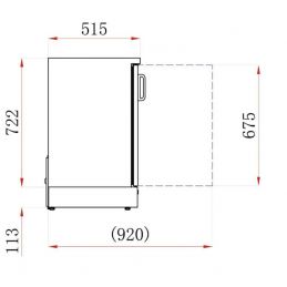 Arrière-bar réfrigéré 2 portes vitrées Battantes (C2B.X), afi