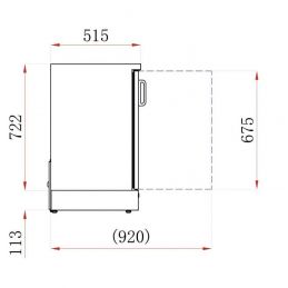 Arrière-bar - 3 portes vitrées battantes (C3B.X)
