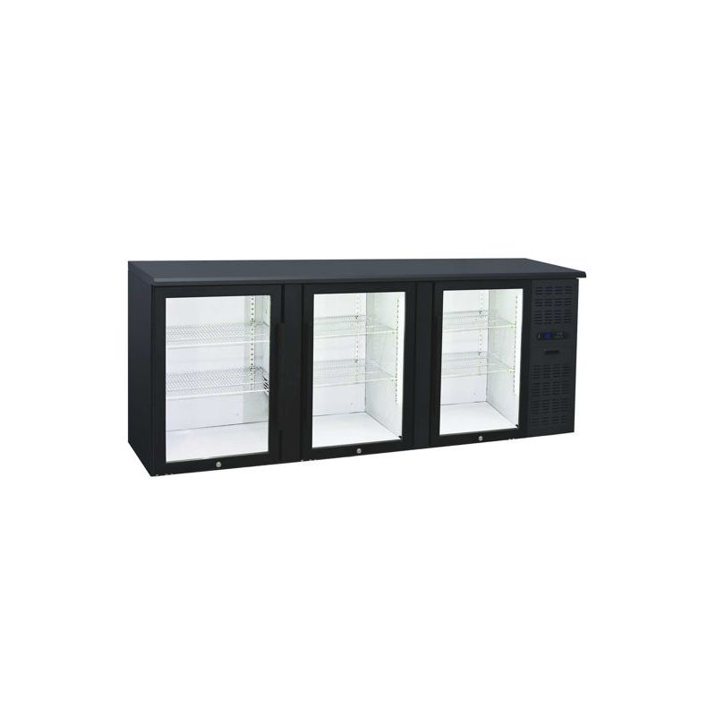 Arrière-bar réfrigéré 3 portes vitrées (QBG300)