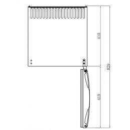 Mini bar hôtel 42 bouteilles porte pleine (MB50)