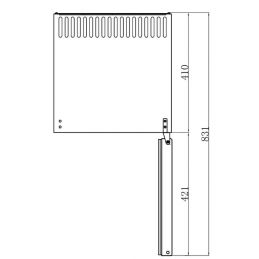 Mini bar hôtel 42 bouteilles porte vitrée (RCG50A)