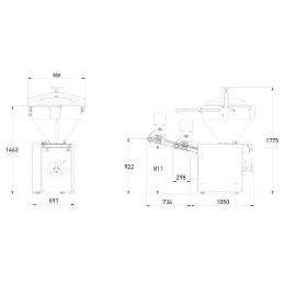 Peseuse volumétrique à pression d'air JAC