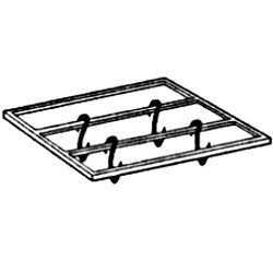 Support à viande avec 4 crochets armoire, GN 2/1