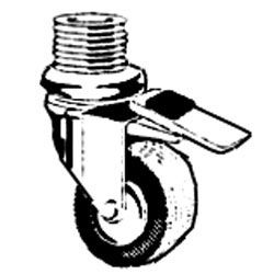 Kit 5 roues pivotantes inox, 2x freins