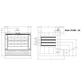 Four à sole à tuyau en anneau 9 bouches 3 chambres ALDEGHERI FORNI
