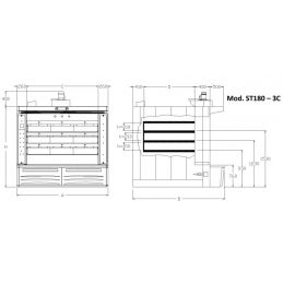 Four à sole à tuyau en anneau 3 chambres 9 bouches, Schéma
