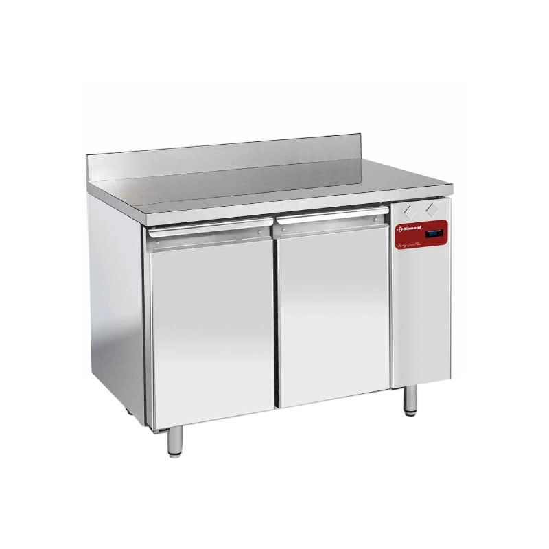 Table de congélation "murale", ventilée, 2 portes EN 600x400, 345 lit