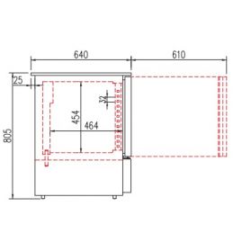 Givreur de verre porte solide 125l CORECO