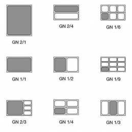 Bac gastronorme GN2/1, P 20 - 200 mm,  ATOSA