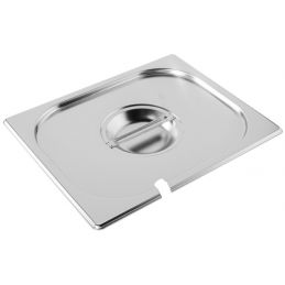 Couvercle inox bac GN 1/2 avec encoche