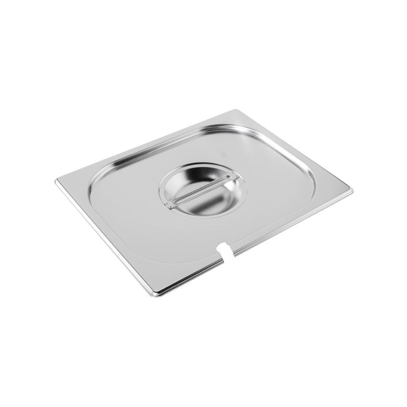 Couvercle inox bac GN 1/2 avec encoche