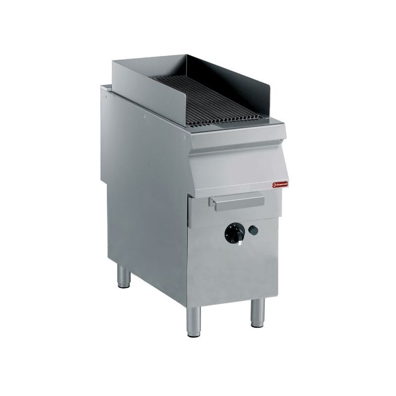 Grill vapeur, grille en fonte, sur piétement