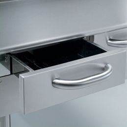 Grill vapeur, grille en fonte, sur piétement