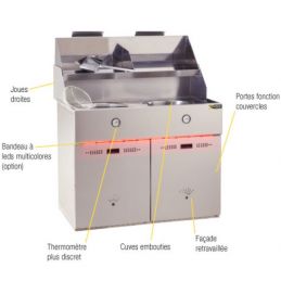 Friteuse Défi 2 cuves rondes 2x 15L, sofinor...