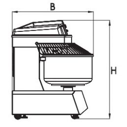 Pétrin à spirale avec cuve fixe 200kg 208-220V