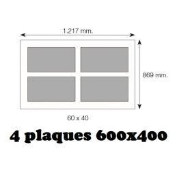 Dimension du Four électrique modulaire 4 plaques 600x400 SALVA