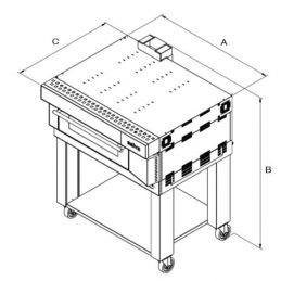 schéma du Four modulaire 2 plaques EM SALVA