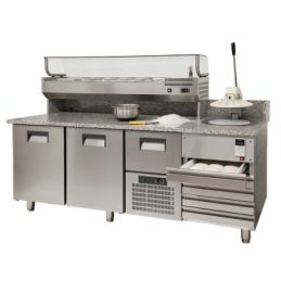 Meuble à pizza réfrigérée avec formeuse MORELLO FORNI